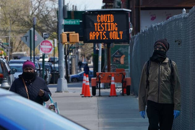 April 11, 2020, New York, NY, USA: A drive-thru COVID testing facility is operational in the Flatbush section of the Borough of Brooklyn on April, 11, 2020 in New York. New York USA - ZUMAb148 20200411_zap_b148_029 Copyright: xBryanxSmithx