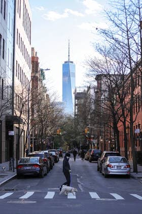 April 11, 2020, New York, New York, United States: One World Trade Center in Manhattan in New York City in the United States , New York City is the epicenter of the Coronavirus pandemic New York United States - ZUMAv122 20200411_zap_v122_130 Copyright: xWilliamxVolcovx
