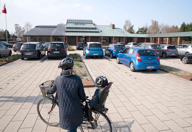 Pastor Isak Nolsoee holds church service in front of Roennevang Church on Sunday, April 12, 2020 Due to COVID 19, the Easter service becomes live-stream and can be experienced from the car in the square in front of the church photo Keld Navntoft Scanpix 2020, Taastrup,  Copyright: KeldxNavntoft KeldxNavntoftx COP101 spdk20200412-113548-L