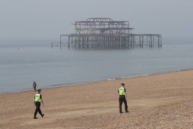 . 12 04 2020. Brighton, United Kingdom. Brighton, United Kingdom, during the Easter Sunday Coronavirus lockdown.  xStephenxLockx xi-Imagesx IIM-21015-0005