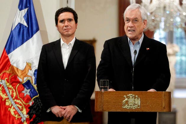 Santiago, April 12, 2020 The President of the Republic, Sebastian Pinera, together with the Minister of Finance, Ignacio Briones, made a press conference at the Palacio de La Moneda Dragomir Yankovic Aton Chile, Santiago Chile Aton 411509  Copyright: DRAGOMIRxYANKOVIC ATONxCHILE