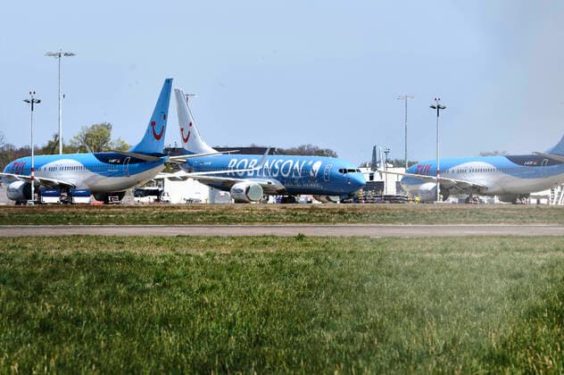 Air traffic at Hannover Airport has almost come to a standstill due to the corona crisis Hannover Langehagen, 12 04 2020 Foto:xU.xStammx xFuturexImage