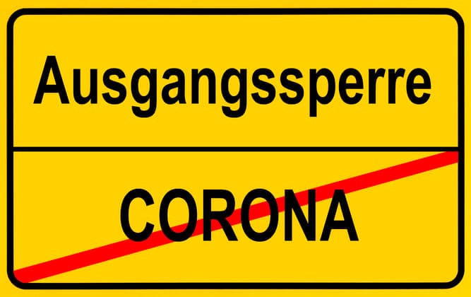 Symbol image, place-name sign, relaxation or end of curfew due to corona virus, coronavirus, sars CoV 2, Covid 19, Germany Coronavirus