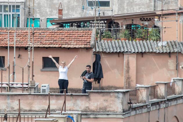 Rooftop life in Rome during the Coronavirus Rooftop life in Rome during the Coronavirus (Covid-19) emergency. Rome Italy Italy Copyright: DavidexFracassi