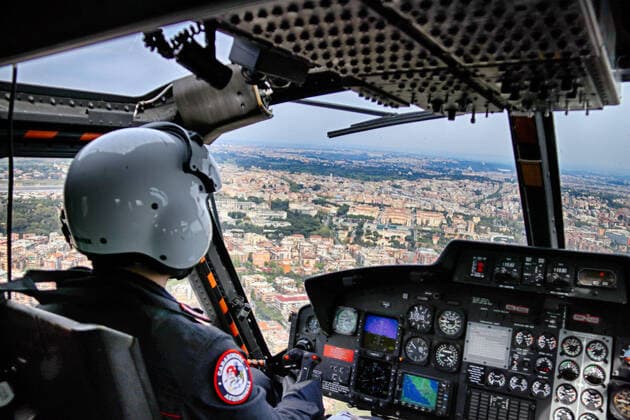 Rome, the Carabinieri Flight Department patrols the city from above on Easter Monday  Copyright: xRomax xIPAx xRomax