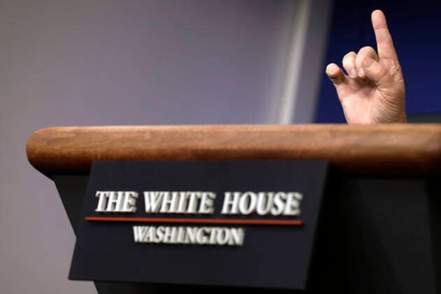 United States President Donald J. Trump speaks at the Coronavirus Task Force press briefing at the White House in Washington on April 13, 2020. Copyright: xYurixGripasx xPoolxviaxCNPx MediaPunchx