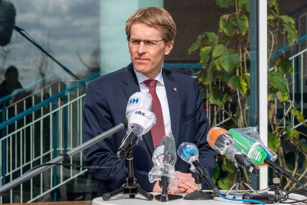 Kiel, 14 04 2020, Corona crisis, information before the conference with the Chancellor Today, Minister President Daniel Günther spoke about the planned schedule for the consultations of the heads of state governments with the Chancellor He explained the further procedure and announced that he would communicate the results of the consultations tomorrow