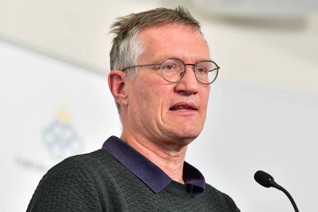 STOCKHOLM 20200414 State epidemiologist Anders Tegnell at the Public Health Authoritys press conference on Tuesday Photo Jonas Ekströmer TT code 10030 Stockholm Sweden x10030x,  Copyright: xJonasxEkströmer TTx FOLKHÄLSOMYNDIGHETEN