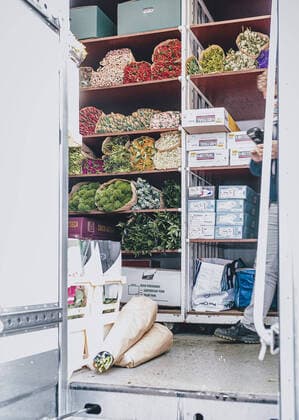 Kaprun THEME IMAGE fresh cut flowers in a truck from Holland in Kaprun on Tuesday 14 April 2020 fresh cut flowers in a truck from Holland, in Kaprun Austria on 2020 04 14  EP_obh