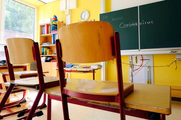 Germany Rhineland-Palatinate Wolfstein Primary School Am Königsberg Empty classrooms in the corona crisis Corona