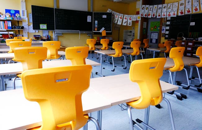 Germany Rhineland-Palatinate Wolfstein Primary School Am Königsberg Empty classrooms in the corona crisis Corona