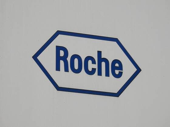 05 03 2020 ,Switzerland In the picture Roche logo lettering Chemie Coronavirus