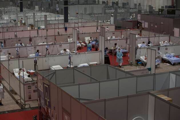 Coronavirus Outbreak COVID 19 Temporary field hospital for coronavirus patients installed at the IFEMA Fairgrounds of Madrid to unload the saturation on hospitals because to the COVID 19 pandemic Photo by Jose Cuesta 261 Cordon Press  JosexCuesta
