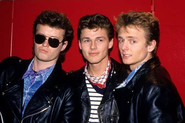 Magne Furuholmen, Morten Harket and Pal Waaktaar Savoy from a ha before a concert of the Stay on these Roads Tour at the NEC Birmingham, 25 03 1988 Foto:xR.xKeuntjex xFuturexImage