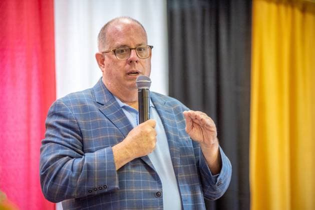 Maryland Governor, Larry Hogan, speaks at a luncheon at the Maryland State Fair, Timonium, Maryland. Timonium Maryland USA Copyright: xEdwinxRemsbergx ERE-remsberg_19082919082