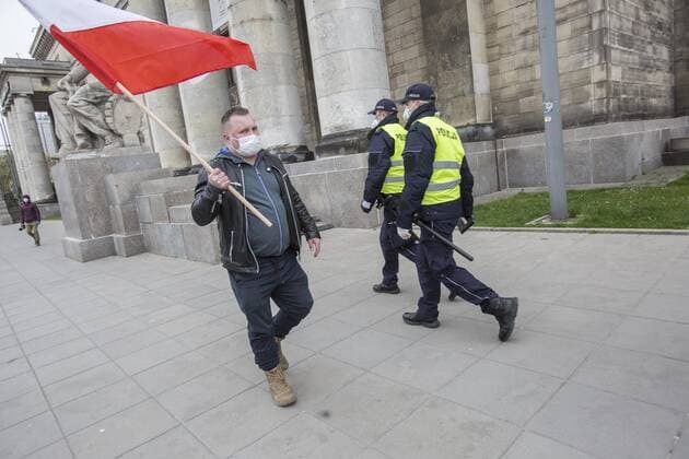 Entrepreneurs Strike against so called the Anti-crisis shield indroduced by the Law ans Jusitce government Entrepreneurs Strike against so called the Anti-crisis shield indroduced by the Law ans Jusitce government due to the coronavirus outbreak on April 15, 2020 in Warsaw, Poland. EN_01424803_0025