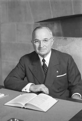 American history portrait featuring Harry S. Truman, best known as the 33rd President of the United States. Copyright: JohnxParrot StocktrekxImages JPA500030A