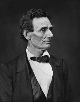 American history portrait of President Abraham Lincoln, dated June 3, 1860. Copyright: JohnxParrot StocktrekxImages JPA500092A