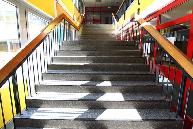 Diez School opening and closing in the Corona crisis An empty school staircase School opening and closing in the Corona crisis Copyright: xWeissx Eibner-Pressefotox EP_rws