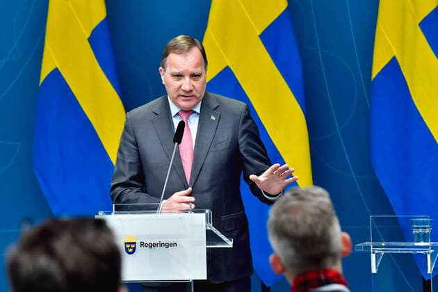 Sweden s Prime Minister Stefan Löfven during a press briefing on Friday in Stockholm, Sweden, April 17, 2020 on the coronavirus Covid 19 situation STOCKHOLM Sweden x10030x,  Copyright: xJonasxEkströmer TTx SWEDEN CORONA PRESS BRIEFING