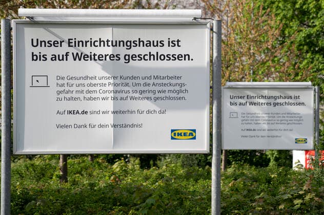 The stores of the Swedish furniture chain IKEA remain closed due to the corona crisis in NRW Cologne, 19 04 2020 Foto:xJ.xKrickx xFuturexImage