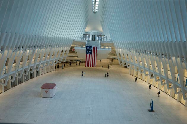 New York daily life amid COVID-19 pandemic Oculus mall and transportation hub stays virtually empty because of COVID-19 pandemic at World Trade Center New York New York United States Copyright: LevxRadin
