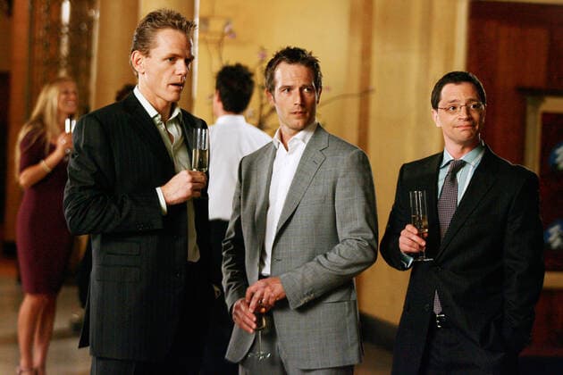 BIG SHOTS, Christopher Titus, Michael Vartan, Joshua Malina, (Season 1), 2007-08. photo: Scott Garfield Warner Bros. Courtesy: Everett Collection Warner Bros Courtesy Everett Collection !ACHTUNG AUFNAHMEDATUM GESCHÃ„TZT! PUBLICATIONXNOTxINxCANxCHNxFRAxITAxJPNxNORxPOLxRUSxESPxUKxUSA Copyright: xWarnerxBros CourtesyxEverettxCollectionx TCDBISH EC018
