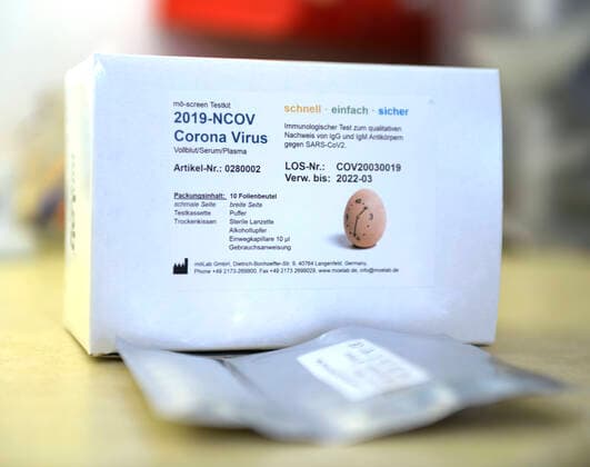 22 04 2020, COVID 19 Antibody Test Kit, Corona Virus Rapid Test is a rapid chromatographic immunoassay for the qualitative detection of IgG and IgM antibodies to SARS CoV 2 in human whole blood, serum or plasma as an aid in the diagnosis of primary and secondary SARS CoV 2 infections 22 04 2020, Corona Virus Antibody Test 22 04 2020, Corona Virus Antibody Test