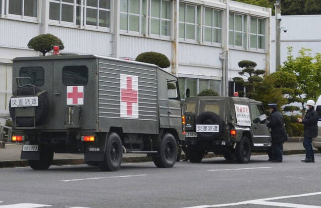 Coronavirus outbreak on cruise ship anchored in Japan Japanese Self-Defense Forces vehicles arrive at a shipyard in Nagasaki, southwestern Japan, on April 23, 2020, where the Costa Atlantica cruise ship is anchored. The Nagasaki prefectural government said the same day that 48 of 623 crew members have so far tested positive for the new coronavirus. The vessel carries no passengers. 