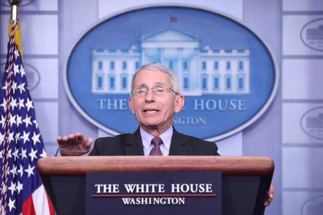 Anthony Fauci, Director of the National Institute of Allergy and Infectious Diseases, is joined by members of the Coronavirus Task Force to deliver remarks on the COVID-19 pandemic in the James S. Brady Press Briefing Room of the White House in Washington, DC, USA, 22 April 2020. Copyright: xMichaelxReynoldsx-xPoolxviaxCNPx MediaPunchx