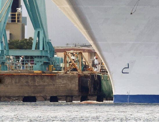 Coronavirus outbreak on cruise ship anchored in Japan The Costa Atlantica cruise ship is anchored in Nagasaki, southwestern Japan on April 23, 2020. The Nagasaki prefectural government said the same day that 48 of 623 crew members have so far tested positive for the new coronavirus. 