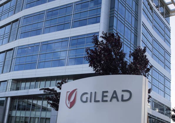 A building on the Gilead campus in Foster City, California is seen on Thursday, April 23, 2020. Data on Gilead s antiviral medicine remdesivir from a clinical trial in China, suggest it failed to speed the improvement of patients with Covid-19. Gilead, however, said the data, released by accident, suggest a potential benefit.  SXP2020042314 TERRYxSCHMITT