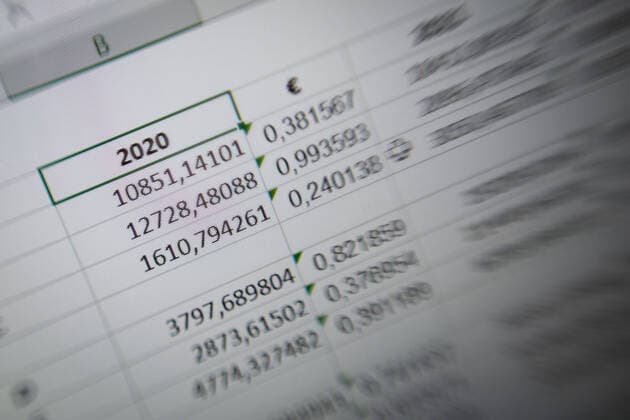 24 04 2020, xmkx, stock, symbol image money finance v l finance table, numbers, Euro, symbol image, Hesse Germany DE