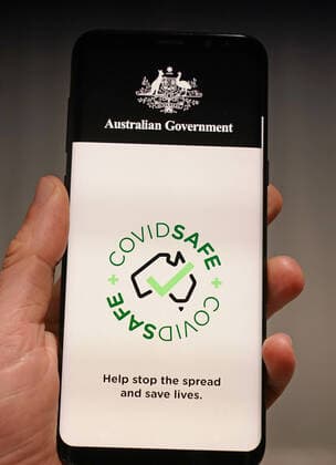CORONAVIRUS COVIDSAFE APP LAUNCH, The Australian Government s new voluntary coronavirus tracing app COVIDSafe is seen on a mobile phone in Melbourne, Sunday, April 26, 2020. Australia s coronavirus tracing app, COVIDSafe has been released as the nation seeks to contain the spread of the deadly pandemic. A shutdown of non-essential services is in effect Australia wide in a bid to slow the spread of the coronavirus (COVID-19) disease. ( NO ARCHIVING, EDITORIAL USE ONLY, NO USE IN BOOKS WITHOUT CONSENT MELBOURNE VIC AUSTRALIA  Copyright: xSCOTTxBARBOURx 20200426001465309345