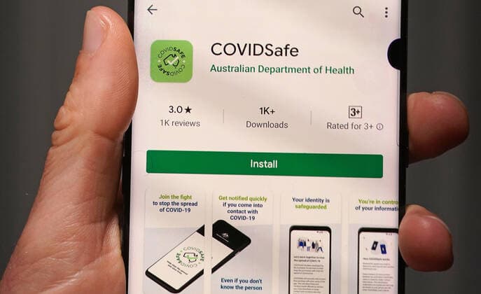 CORONAVIRUS COVIDSAFE APP LAUNCH, The Australian Government s new voluntary coronavirus tracing app COVIDSafe is seen on a mobile phone in Melbourne, Sunday, April 26, 2020. Australia s coronavirus tracing app, COVIDSafe has been released as the nation seeks to contain the spread of the deadly pandemic. A shutdown of non-essential services is in effect Australia wide in a bid to slow the spread of the coronavirus (COVID-19) disease. ( NO ARCHIVING, EDITORIAL USE ONLY, NO USE IN BOOKS WITHOUT CONSENT MELBOURNE VIC AUSTRALIA  Copyright: xSCOTTxBARBOURx 20200426001465309399