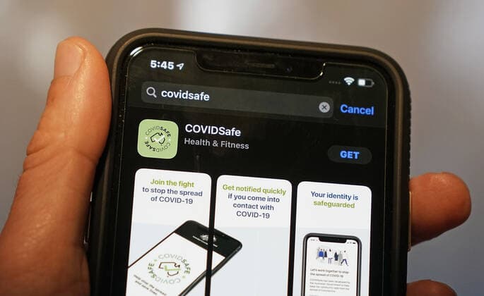 CORONAVIRUS COVIDSAFE APP LAUNCH, The Australian Government s new voluntary coronavirus tracing app COVIDSafe is seen on a mobile phone in Melbourne, Sunday, April 26, 2020. Australia s coronavirus tracing app, COVIDSafe has been released as the nation seeks to contain the spread of the deadly pandemic. A shutdown of non-essential services is in effect Australia wide in a bid to slow the spread of the coronavirus (COVID-19) disease. ( NO ARCHIVING, EDITORIAL USE ONLY, NO USE IN BOOKS WITHOUT CONSENT MELBOURNE VIC AUSTRALIA  Copyright: xSCOTTxBARBOURx 20200426001465309426