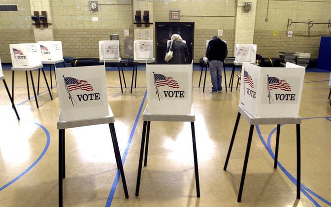 April 28, 2020, Round Lake, IL, USA: Empty voting booths at Magee school in Round Lake, Ill. Polling indicates two-thirds of Americans feel the coronavirus outbreak will significantly impact the ability to vote in this fall s presidential election. Round Lake USA - ZUMAm67_ 20200428_zaf_m67_016 Copyright: xJerryxTomasellix