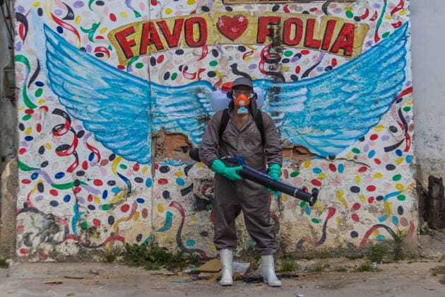 May 1, 2020, Rio de Janeiro, Brazil: COVID-19 Residents of the Acari slum, northern Rio de Janeiro, get tired of waiting for the help of the government to come together and clean the favela this Friday, (01). Four residents of the favela residents association bought the equipment and left to clean the favela. So far, 23 are killed in favelas, 2 in the Acari slum. Rio de Janeiro Brazil - ZUMAl255 20200501_sha_l255_271 Copyright: xEllanxLustosax