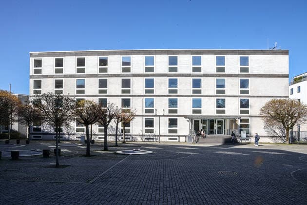 DEU, Germany, Nordrhein Westfalen, Münster, 04 04 2020 Higher Administrative Court for the State of Nordrhein Westfalen Constitutional Court for the State of Nordrhein Westfalen, exterior view
