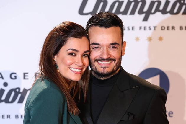 Singer Giovanni Zarrella with his wife Jana Ina ARD Liveshow Schlagerchampions 2020 The big party of the best from the Velodrom in Berlin