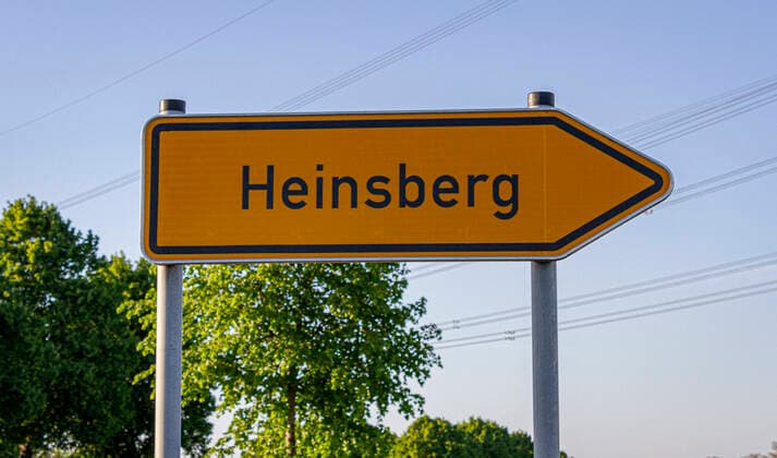 06 05 2020, Gangelt im Kreis Heinsberg Signpost to Heinsberg 06 05 2020, Gangelt im Kreis Heinsberg 06 05 2020, Gangelt im Kreis Heinsberg