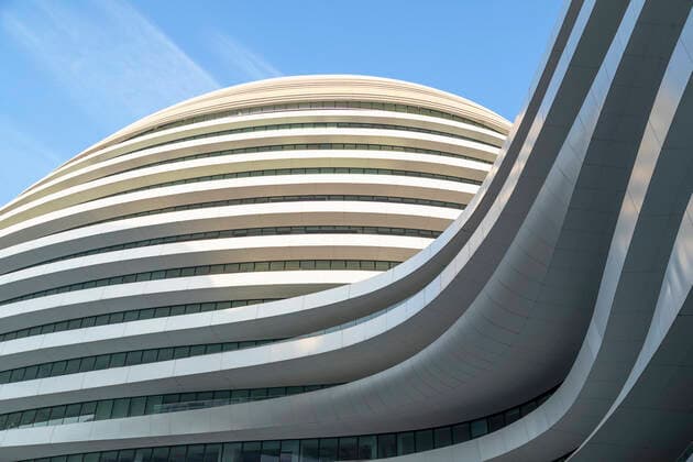 Architektur von Zaha Hadid Galaxy SOHO, designed by Zaha Hadid, Beijing, China, Asia Copyright: IanxTrower 800-3931