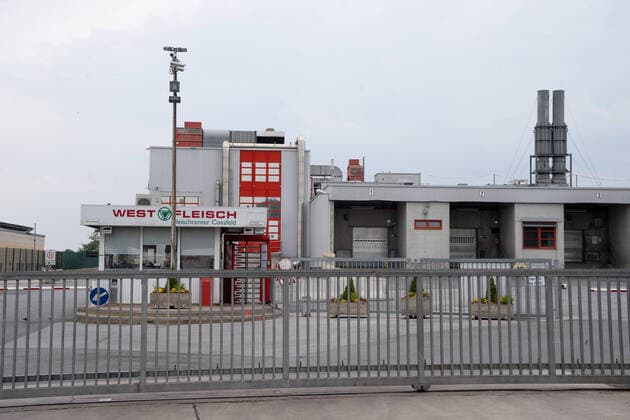 Westfleisch Corona Hotspot meat factory in Coesfeld NRW North Rhine-Westphalia View of the factory site Westfleisch Corona Hotspot meat factory in Coesfeld NRW North Rhine-Westphalia, Coesfeld NRW Germany Westfleisch factory