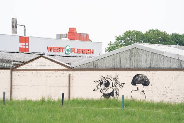 Westfleisch Corona Hotspot meat factory in Coesfeld NRW North Rhine-Westphalia View of the factory site Westfleisch Corona Hotspot meat factory in Coesfeld NRW North Rhine-Westphalia, Coesfeld NRW Germany Westfleisch factory