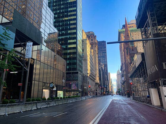 May 11, 2020, New York, USA: (NEW) Empty streets of New York amid Coronavirus pandemic.May 11, 2020, New York,USA: Some streets continued to be empty of people and cars amid covid-19 pandemic in compliance to the stateoÂ¢Ã¢öÂ¬Ã¢Â¢s decree of isolation and stay at home order. Three regions of the state of New York will reopen gradually, the three regions that meet the seven criteria of the Cuomo plan to reopen their economies are Finger Lakes, Southern Tier and the Mohawk Valley...Credit: Thenews2. New York - ZUMAn293 20200511_znp_n293_013 Copyright: xNiyixFotex