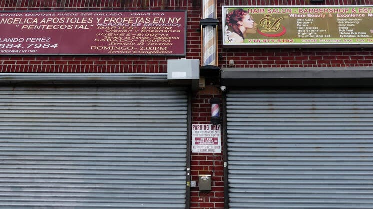 May 9, 2020, New York, New York, USA: PENTECOSTAL BARBERSHOP. 190,000 New Yorkers were tested for the corona virus during the past 14 days. The increased testing is vital for slowing the pandemic. The mayor will hire 1,000 disease experts to find those who may have been in contact with every infected New Yorker..And 20 million Americans are out of work. Many businesses are closed and face possible ruin. Congressional and Trump administration policy mistakes in the weeks ahead could turn temporary layoffs into permanent job cuts that might send the country into a lengthy and brutal recession. If Covid-19 infection and death rates rise, inadequate capacity to test for the corona virus may force many states to limit economic activity for at least the summer..May 9, 2020 New York USA - ZUMAm57_ 20200509_zaf_m57_260 Copyright: xJohnxMarshallxMantelx