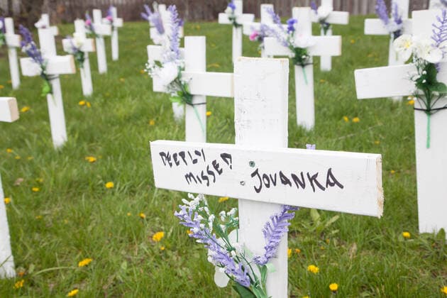 May 12, 2020, Toronto, Ontario, Canada: COVID-19 outbreaks in Long-Term Care facilities are one of the major concerns of the coronavirus pandemic in Canada. The Ministry of Long-Term Care of the province reports more than 1,200 deaths due to the virus inside Long-Term Care in Ontario. Long-Term care in houses in Canada have long been targeted for misconducts and unsatisfactory services, with underpaid temporary staff and public criticism from relatives and specialists. In the photo, 50 crosses are laid out in front of a Long-Term Care facility in the Grand Toronto Area to represent the number of deaths of COVID-19 in this one facility only. Relatives are now concerned about the health of individuals and staff inside. Canada has now surpassed the number of 5,000 deaths due to COVID-19. Toronto Canada - ZUMAd114 20200512_zap_d114_006 Copyright: xJohnnyxDexFrancox