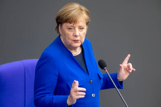Bilder des Jahres 2020, News 05 Mai News Bilder des Tages Deutschland, Berlin, Bundestag, 159. Sitzung, Befragung der Bundesregierung, Bundeskanzlerin Angela Merkel CDU, 13.05.2020 *** Germany, Berlin, Bundestag, 159 Session, questioning the Federal Government, Chancellor Angela Merkel CDU, 13 05 2020