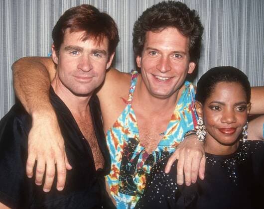 Treat Williams, Rex Smith, Melba Moore, 1986. Photo By Adam Scull PHOTOlink Everett Collection (Treat Williams Rex Smith Melba Moore1371) For usage credit please use; Adam Scull PHOTOlink PUBLICATIONXNOTxINxCANxCHNxFRAxITAxJPNxNORxPOLxRUSxESPxUKxUSA Copyright: xPHOTOlink CourtesyxEverettxCollectionx ASCA024 F4891
