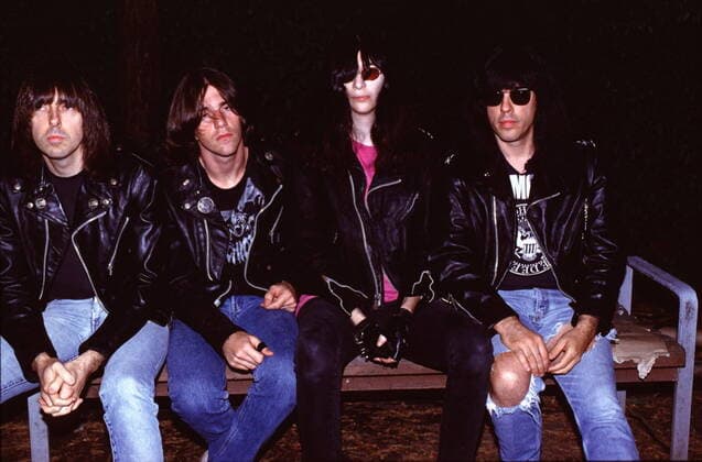 1 Portrait 91: Ramones, Gruppenaufnahme, Joey Ramone (voc), Dee Dee Ramone (baß) musik, *** 1 Portrait 91 Ramones, group recording, Joey Ramone voc , Dee Dee Ramone bass music, Copyright: xHeinrichx BriganiArt_00000136_00000136